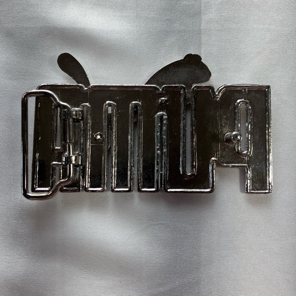 VINTAGE Puma Chrome Belt Buckle Y2K 2000s - Picture 2 of 2